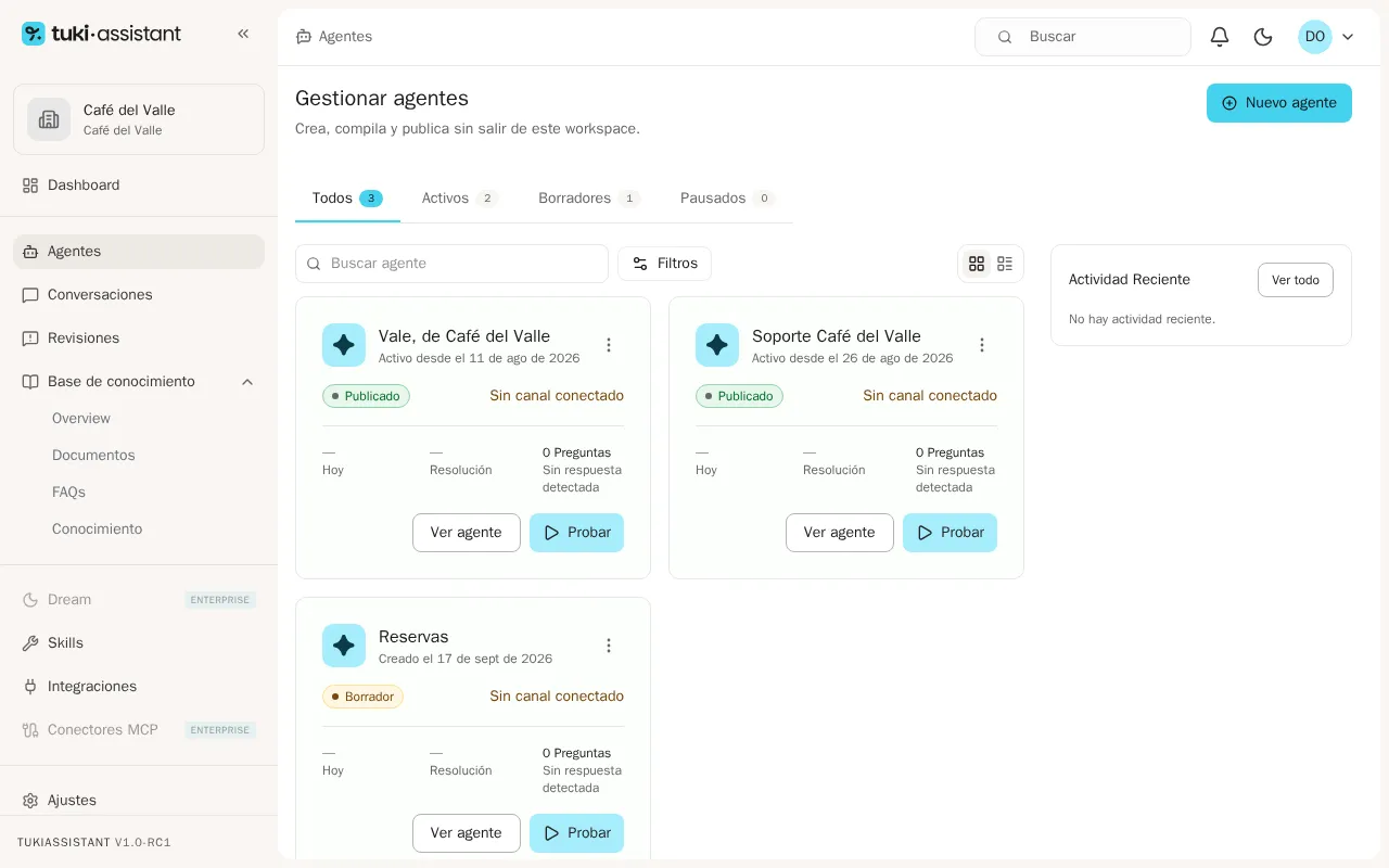Lista de agentes